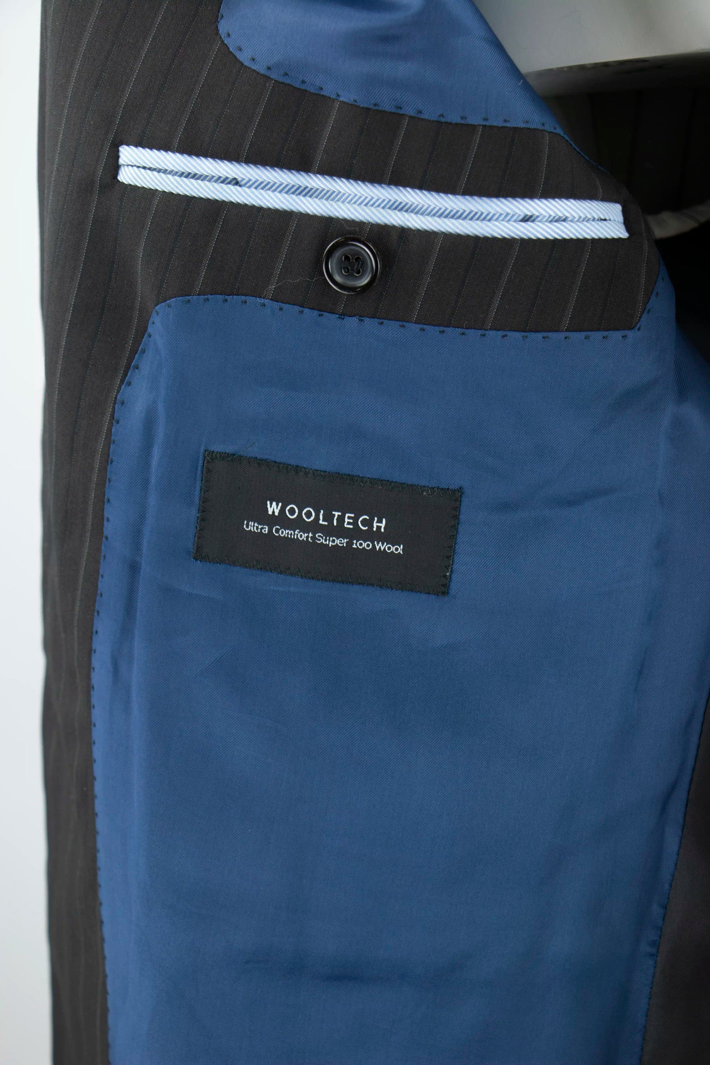 Tailor & Son Blauwe colbert met lichtblauwe strepen