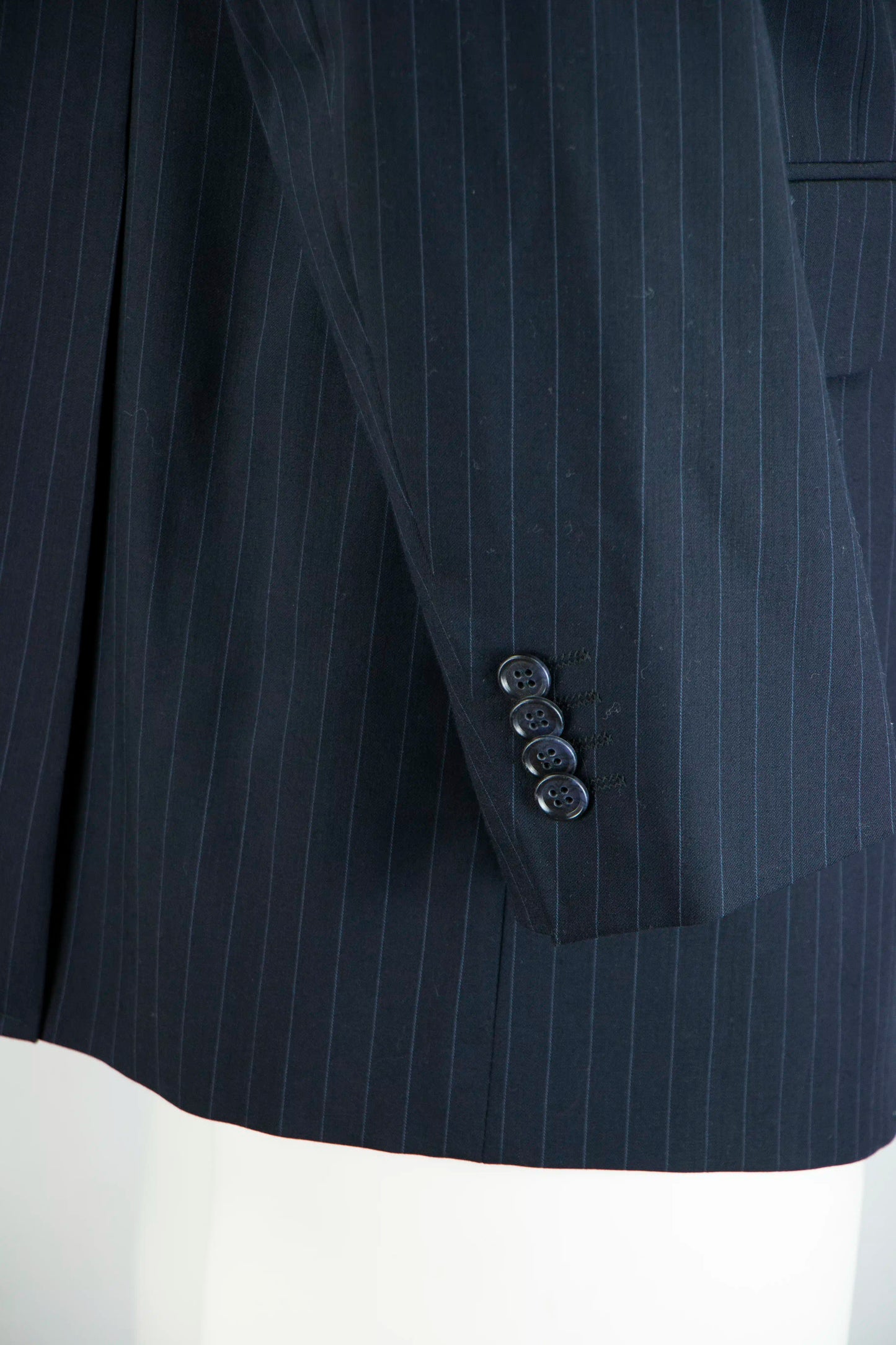 Tailor & Son Blauwe colbert met lichtblauwe strepen