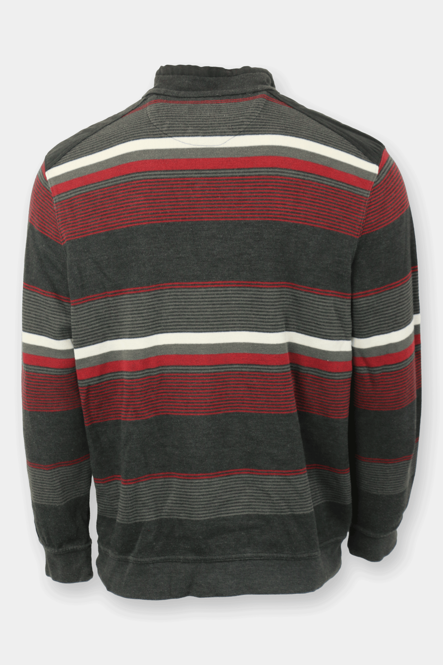 Quarter-zip met rode strepen