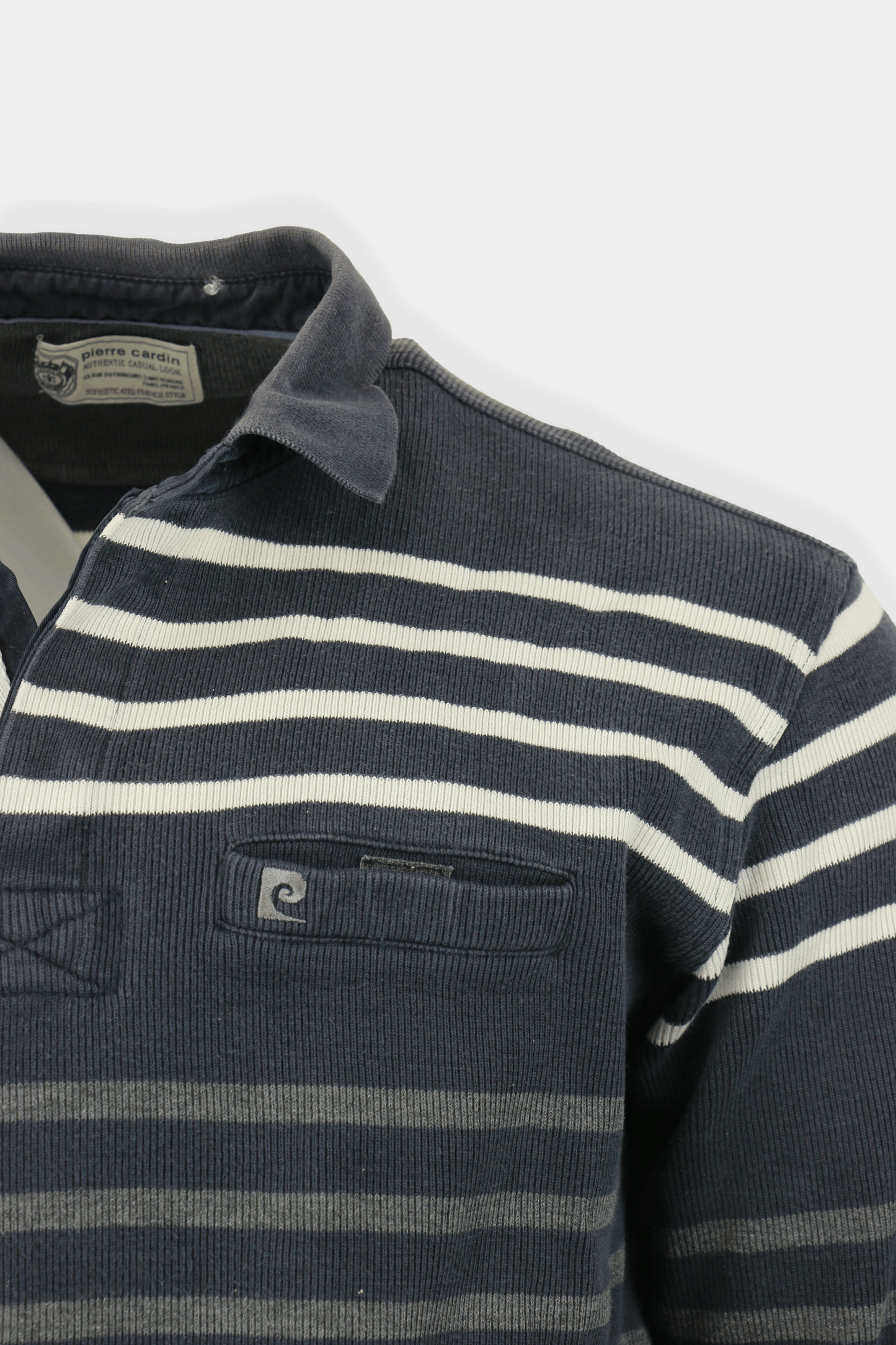 Pierre Cardin sweater met blauwe en witte strepen