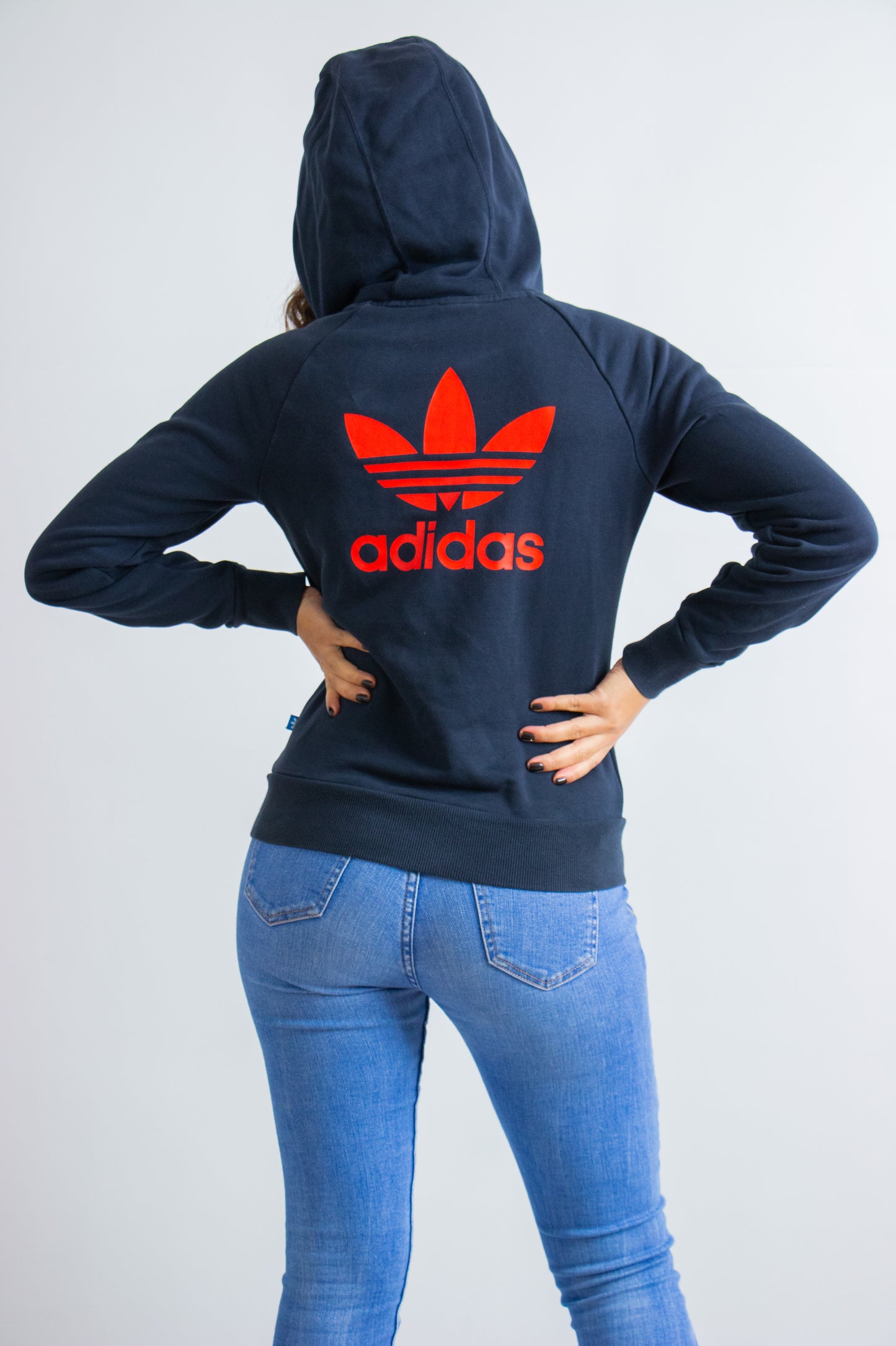 Adidas hoodie zwart - rode logo
