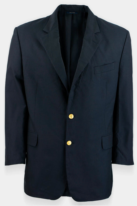Brooks Brothers Navy blue colbert met goudkleurige knopen