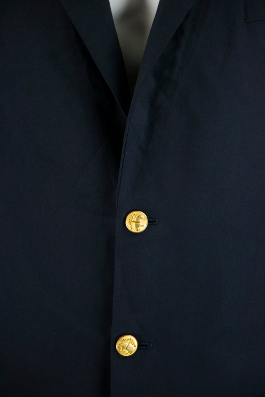 Brooks Brothers Navy blue colbert met goudkleurige knopen