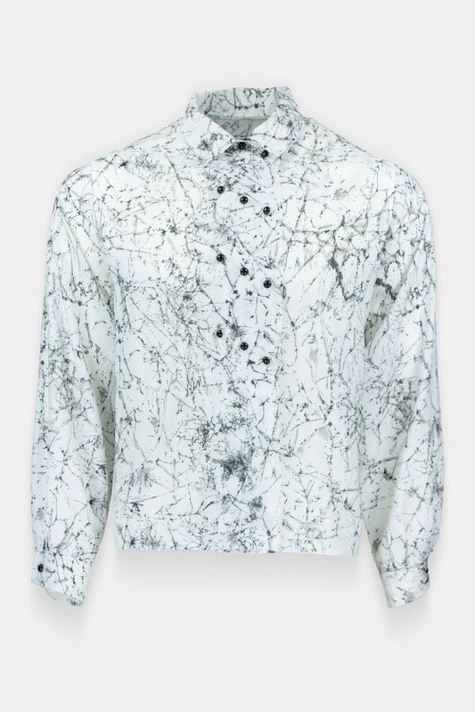 Vintage overhemd met patroon wit