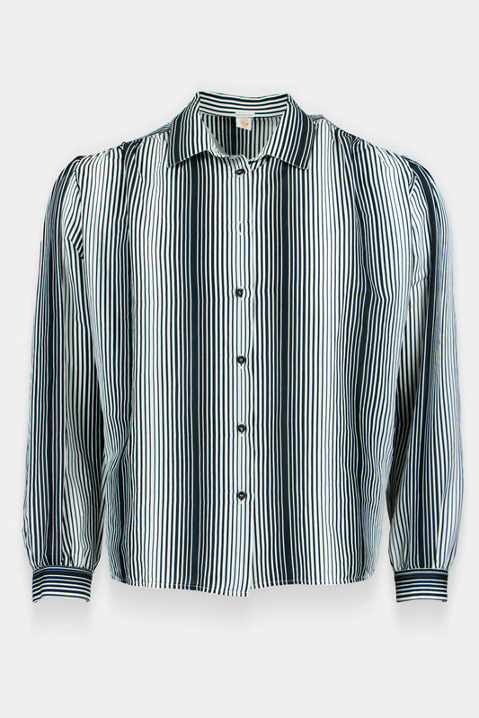 Vintage overhemd met zwarte strepen