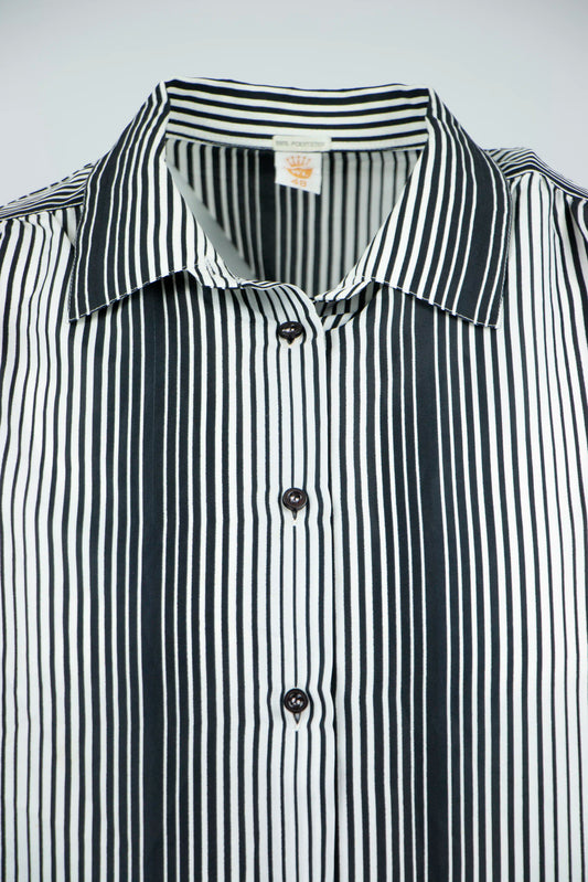 Vintage overhemd met zwarte strepen