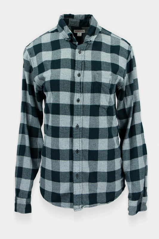 Vintage overhemd met zwarte ruiten