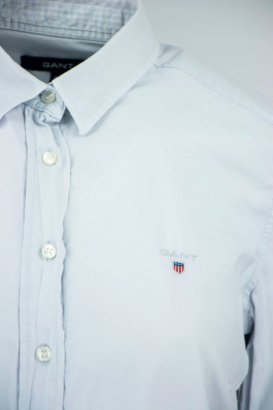 Gant overhemd lichtblauw met logo