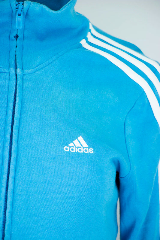 Adidas vintage trainingsvest lichtblauw