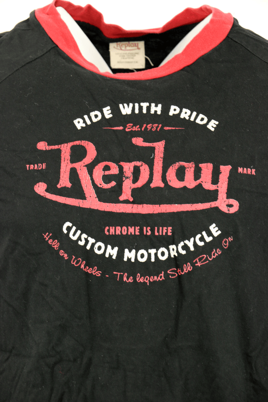 Replay Longsleeve zwart