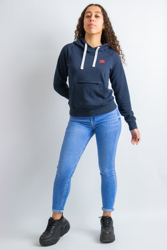 Adidas hoodie zwart - rode logo