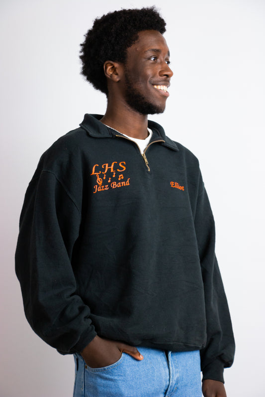 Jazz quarter-zip trui zwart