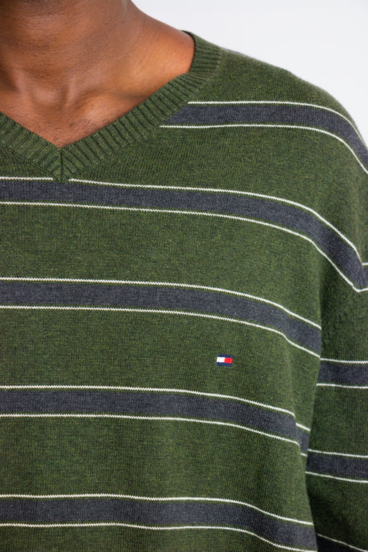 Tommy Hilfiger pullover gestreept groen