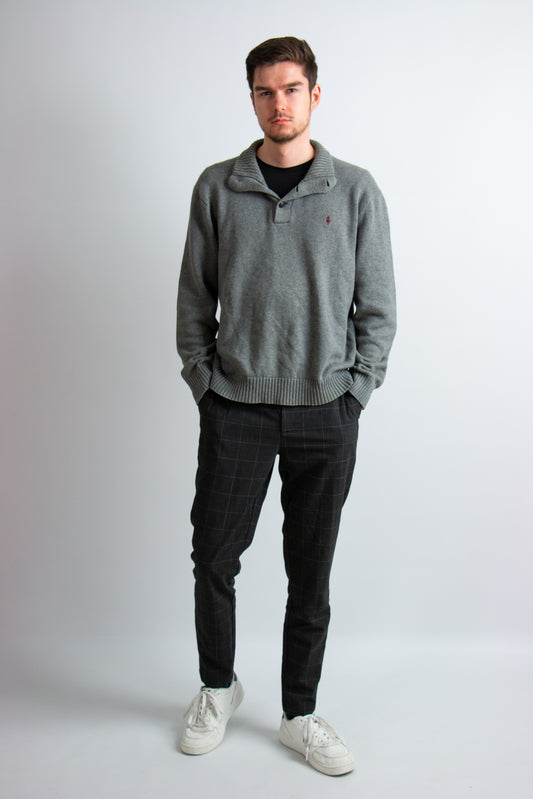 Ralph Lauren quarter-zip trui grijs