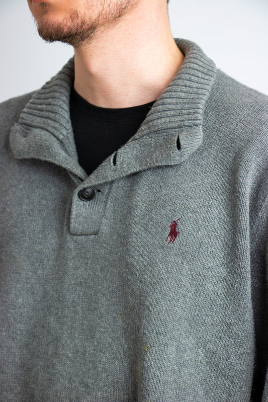 Ralph Lauren quarter-zip trui grijs